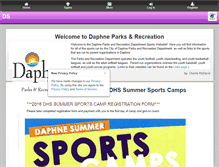 Tablet Screenshot of daphnesports.com